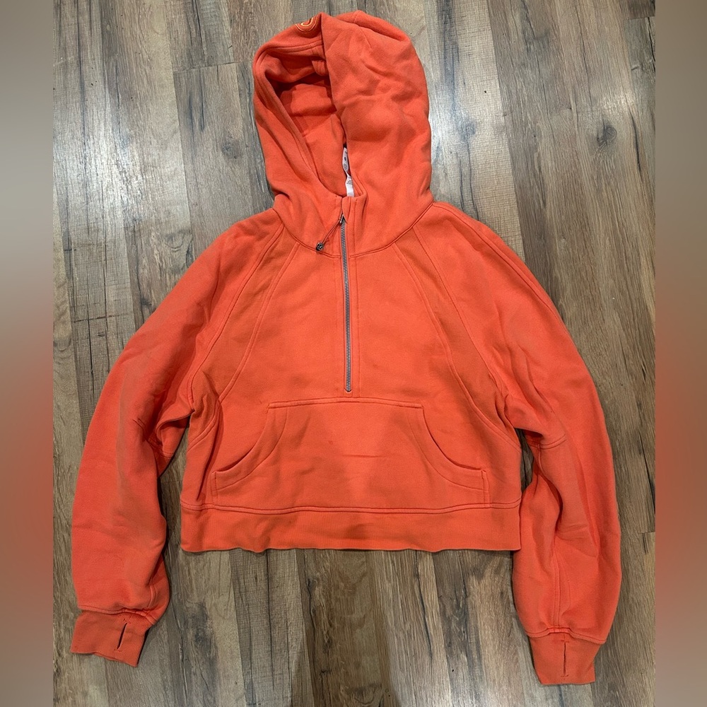 Lululemon Coral Scuba Cropped Hoodie